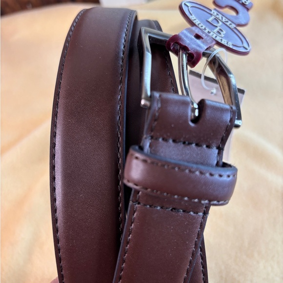 Davis Brothers Brown Leather Belt Men’s size 48/120 design Big & Tall New - Picture 2 of 7
